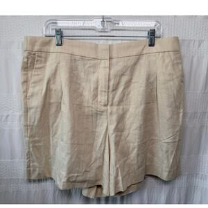 J.Crew Factory Linen Blend Shorts, Cream, Women's Size 16, New with tags!